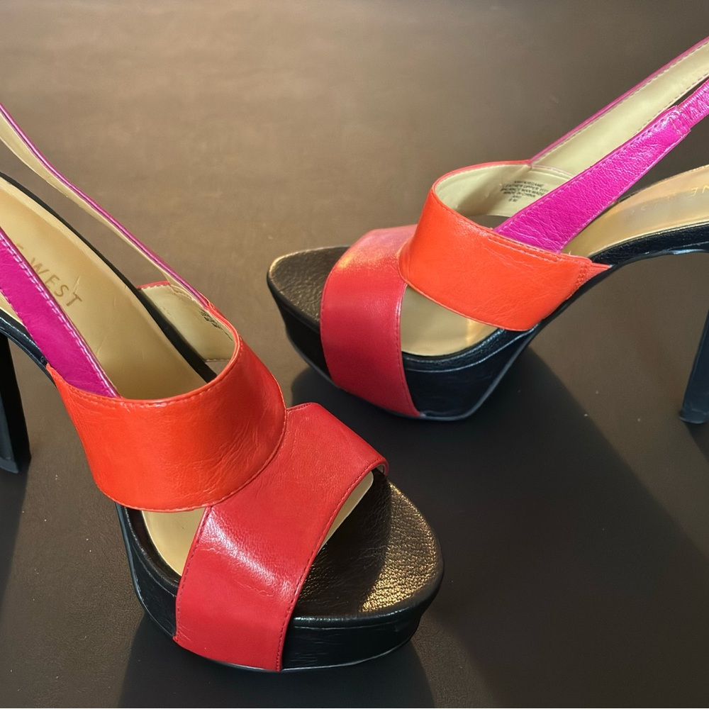 Nine West statement platform heels